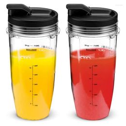 Mokken 2 Pack vervanging 24 oz blenderbekers met deksel voor Nutri Ninja Auto IQ BL450 BL480 NN102 Accessoires Retail