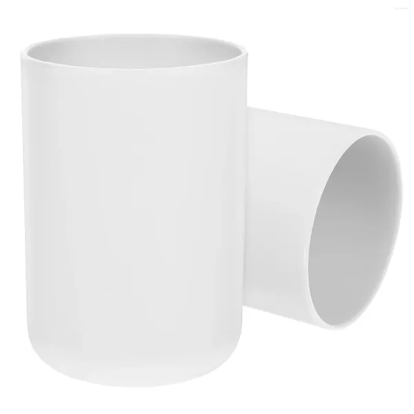 Tasses 2 pièces tasse de bain de bouche japonaise gobelets tasses porte-brosses à dents multi-usages Pp amateurs de brossage verres à boire en plastique