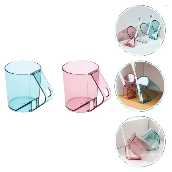 Tazas 2 pcs cazas de cepillo de dientes copa de lavado simple cepillo de dientes de almacenamiento para niños para niños