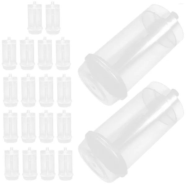 Tazas 20 piezas de plástico transparente Soporte para pasteles Contenedores en forma de corazón Push Pops Tapas Push-up Shooter