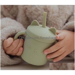 Tasses 200ml Sippy Cup Enfant Apprentissage Bouteille Chaleur Preuve Sile Vaisselle Inventaire En Gros Drop Livraison Maison Jardin Cuisine Di Dhkvw