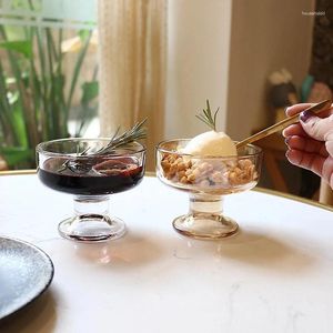 Mokken 200 ml transparant dessert cup eenvoudige cocktailglas thuisbar goblet ijs milkshake bruiloftsfeestje drinkware