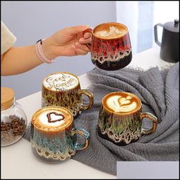 Mokken 2021 Handgemaakte keramische mug koffiebekleding Creative Largecapacity Water paar cadeau drop levering home tuin keuken eetbar drink dhh0c