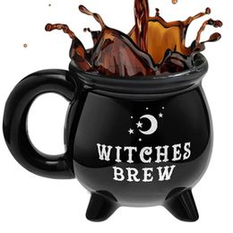 Tasses 2023 Halloween sorcières brassage tasse magique creuset sorcière chaudron voyage tasse en céramique nouveauté café enfants cadeaux d'anniversaire 231124