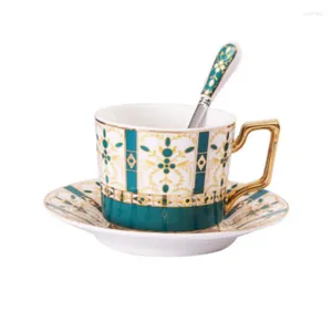 Mokken 2024 Coffee Cup Hoge capaciteit Keramische retro creatieve Chinese theeset Trade en lepel