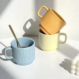 Mugs 2024 Macaron Candy Cery Ceramic For Couples Coffee Cups Ins Style Creative Gift with Home Water Top