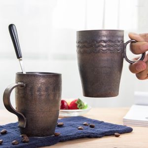 Tasses 250/260ml tasse de poterie japonaise à la main Vintage tasse à thé en céramique bureau thé café lait tasse d'eau décor à la maison Drinkware