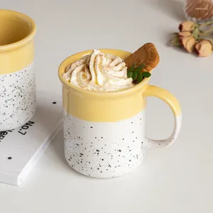 Mokken 250 ml keramische mok Koreaanse stijl splitsing kleur koffiekopje huishouden Hoge temperatuur resistent melk stuur vrienden cadeau