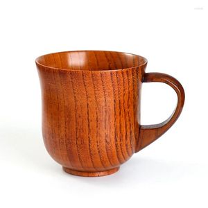 Mokken 250 ml natuurlijke houten kop koffiemok thee houten met lepel schattig melk water thuiskantoor drinkware cadeau