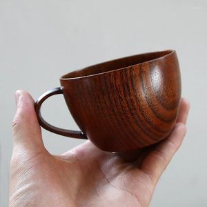 Mokken 260 ml Jujubewood Tea Mok bier Koffie Cups Dining Cups Bar Eco-vriendelijk drinkware servies HOUTEN TEACUP MET EARS PRINS SET