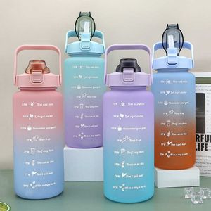 Tasses 2L bouteille d'eau de sport pour les femmes sans BPA bouteille à boire Portable étanche Drinkware en plein air Tour Gym Fitness tasse 2000 ML Z0420