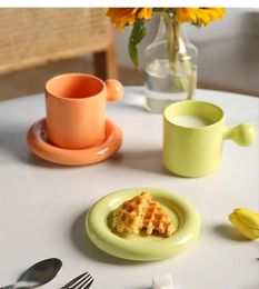 Mokken 300 ml schattige eiervormige keramische koffiekopje ontbijt Office Huistafel Decoratie keukenbar benodigdheden