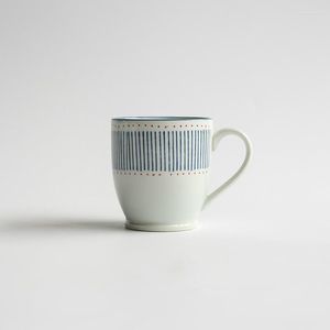 Tasses 300 ml Style japonais haute température sous glaçure peinte à la main en céramique tasse de repas tasse à café