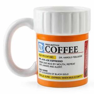 Mokken 300 ml recept medicijn fles Cup creatief recept medicijn fles keramische koffiekope theekop J240428