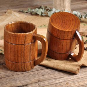 Tasses 320 ml Grande bière en bois tasse de café en bois tasse de tanage en bois bière