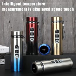 Tasses Thermos intelligent de 350 à 1000ML, tasse de grande capacité, gobelet en acier inoxydable, bouteille d'eau isolée, flacon sous vide pour tasse de thé de bureau 231109