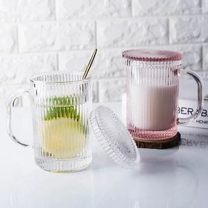 Mokken 350 ml glazen beker met transparante bubble thee sap bier cola kan mokka -bekers ontbijt mug drinkware cover