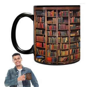 Tasses 350 ml bibliothèque bibliothèque tasse 3D Créative Cerramic Shelf Space Livre amoureux Café à librairie Multi but