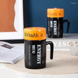 Tasses 350 ml nouveauté en céramique 3d tasse de batterie créative forme de batterie de forme d'eau tasse de tasse