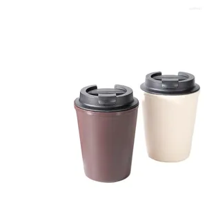 Mokken 350 ml plastic tuimelaar met deksel koffie beker herbruikbaar stro koud water drink matte mok drinkware verkoop keukenaccessoires