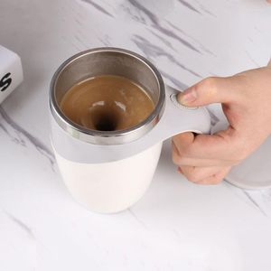 Mokken 380 ml Automatische Zelf Roeren Mok koffie Melk Fruit Meng Cup elektrisch roestvrijstalen magnetische magnetische luie roteren