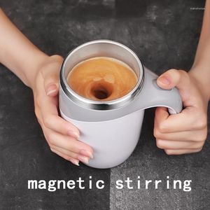Mugs 380ml Coffee Mug Automatic Self Stirring Milk Fruits Mixing Cup Electric Stainless Steel Lazy Rotating Magnetic
