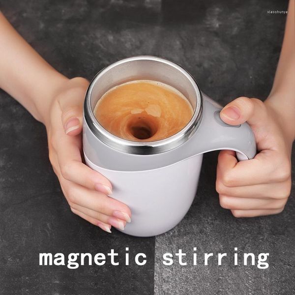 Tasses 380 ml tasse à café automatique auto-agitant lait Fruits mélange tasse électrique en acier inoxydable paresseux rotatif magnétique