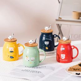 Mokken 3d beer mok met deksel lepel gepersonaliseerd cadeau koffiekopjes koffie Cup -drinkgladen en ongebruikelijke theebar