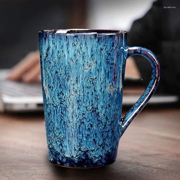 Tazas Taza de cambio de horno de cerámica de 400 ml para construir una taza de té Personalidad creativa Oficina Beber Café en casa