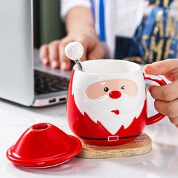 Mokken 450 ml kerstbeker Koffieaccessoires Cups en voor koffie- of theemok Tazas Navidenas Coffeeware Set Drinkware