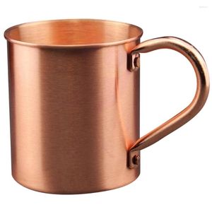 Tasses 450ml tasse de cuivre tasse d'eau moscou mule corps droit barre de curling cocktail verre bière