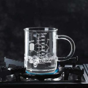 Mokken 450 ml multifunctionele koffieboon beker afgestudeerde bonenbeker met borosilicaatglasgreep J240428