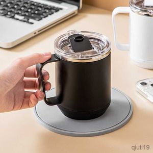 Mokken 460 ml Rvs Koffie Mok Isolatie Cup Met Handvat Draagbare Water Cup Melk Cup Voor Home Office Thermische mok R230712