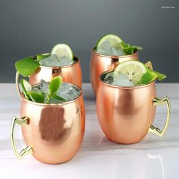 Tasses 4pcs Mini 60ml Moscou Mule Tasse Café Vin Ours Tasse Martelé Cuivre Plaqué Maison Cuisine Bar Fournitures Drinkware