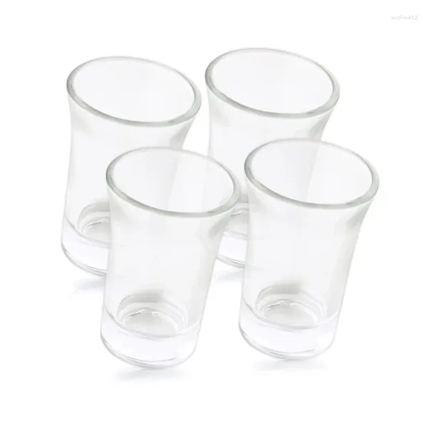 Tasses 4pcs s verres tasses à bière étanches avec du whisky de base lourd 50 ml tasse de consommation incomparable pour une fête de bar