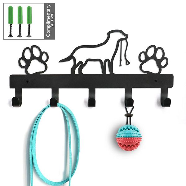 Tasses 5/7 crochets en métal pour laisse chien de laisse crochet murmoux potet rack rack clés porte-clés support de rangement de rangement de rangement