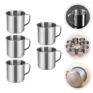 Tasses 5 pcs Espresso Travel Mug Office Cup Water Enfants en acier inoxydable Conteneur polyvalent