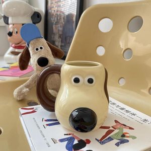 Mokken 500 ml Cartoon Dog Ceramic Cup Coffee Cups 3d Wallaces Gromits Gromits grote capaciteit Creative Milk Water Juice Office Home Mok