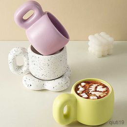 Mugs 500ML Creative Ceramic Mug High Temperature Water Coffee Milk Cup with Big Handle Office Cute Female Large Capacity Drinkware R230712