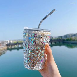 Tasses 500 ml de luxe Rhinestonestraw tasse bling kawaii ours en acier inoxydable bouteille de café tasse de café vide