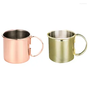 Tasses 500 ml en acier inoxydable tasse poignée européenne américaine style moscou mule cocktail verre restaurant bar boisson froide tasse