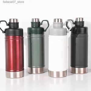 Tasses 530 ml-700 ML flacon bouteille d'eau portable tasse de voiture chaude et froide 304 en acier inoxydable double vide thermos tasse support mélange Q240202