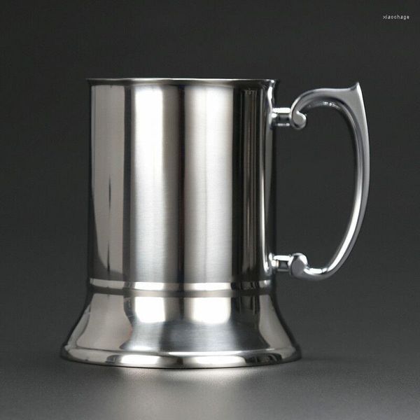 Tazas de 550ml, 24 Uds., jarra de cerveza de acero inoxidable de doble pared, taza de cóctel para desayuno, leche con asa, taza de café, herramienta para Bar