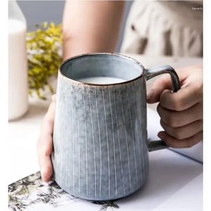 Mokken 650 ml Europa Retro keramische mok met lepel koffie creatief kantoor thee drinken drinkware koppels cadeau