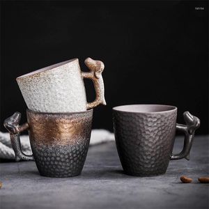 Tasses 85ml tasse à café en céramique créative de petite capacité avec poignée de conception de chien mignon expresso tasse à latte thé lait verres