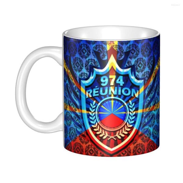 Tasses 974 Réunion Café DIY Personnalisé Maveli Blason En Céramique Thé Au Lait Tasse Tasse