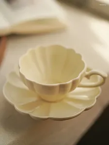 Mokken Ahunderjiaz-Franse Bloemen Koffiekopjes Borden Prachtige Afternoon Tea Lade Keramische Melk Huishoudelijke Drinkgerei