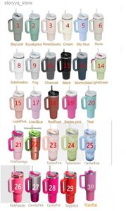 Mokken Luchtverzending groothandel Tumblers Sterbucks co ed Winter Roze Met 1 1 H2.0 40oz Tumblers Cups Mokken WaterflessenCamelia Gradient Parade Valentine i0120 L240312