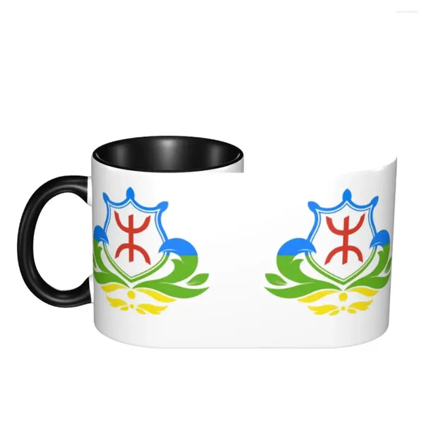 Tasses Amazigh coloré graphique Afrique du Nord berbère cadeau Cool tasses imprimer drapeau humour lait
