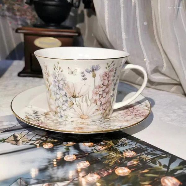 Tasses américaines en céramique os porcelaine tasse à café costume femme haute beauté design sens niche haut de gamme thé de luxe